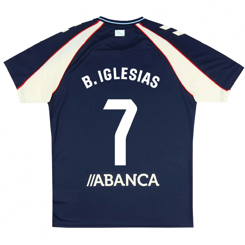 Danxen Mujer Camiseta Borja Iglesias #7 Azul Real Rojo Blanco 2ª Equipación 2026/27 La Camisa México
