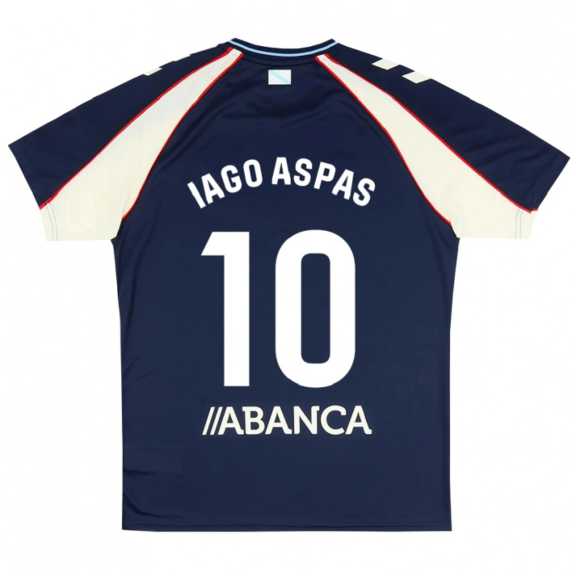 Danxen Mujer Camiseta Iago Aspas #10 Azul Real Rojo Blanco 2ª Equipación 2026/27 La Camisa México