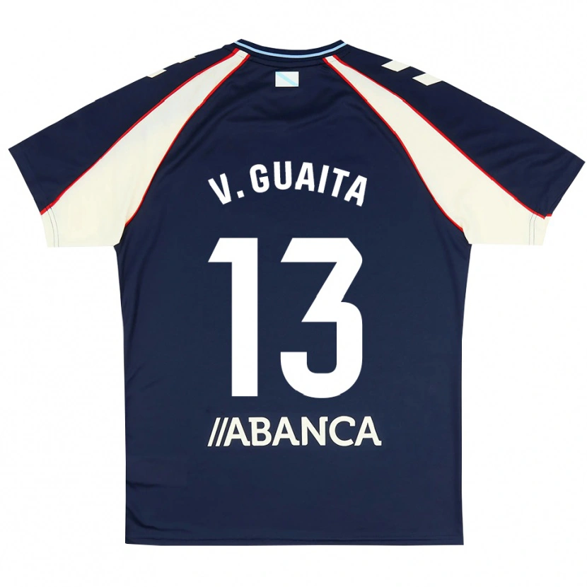 Danxen Mujer Camiseta Vicente Guaita #13 Azul Real Rojo Blanco 2ª Equipación 2026/27 La Camisa México