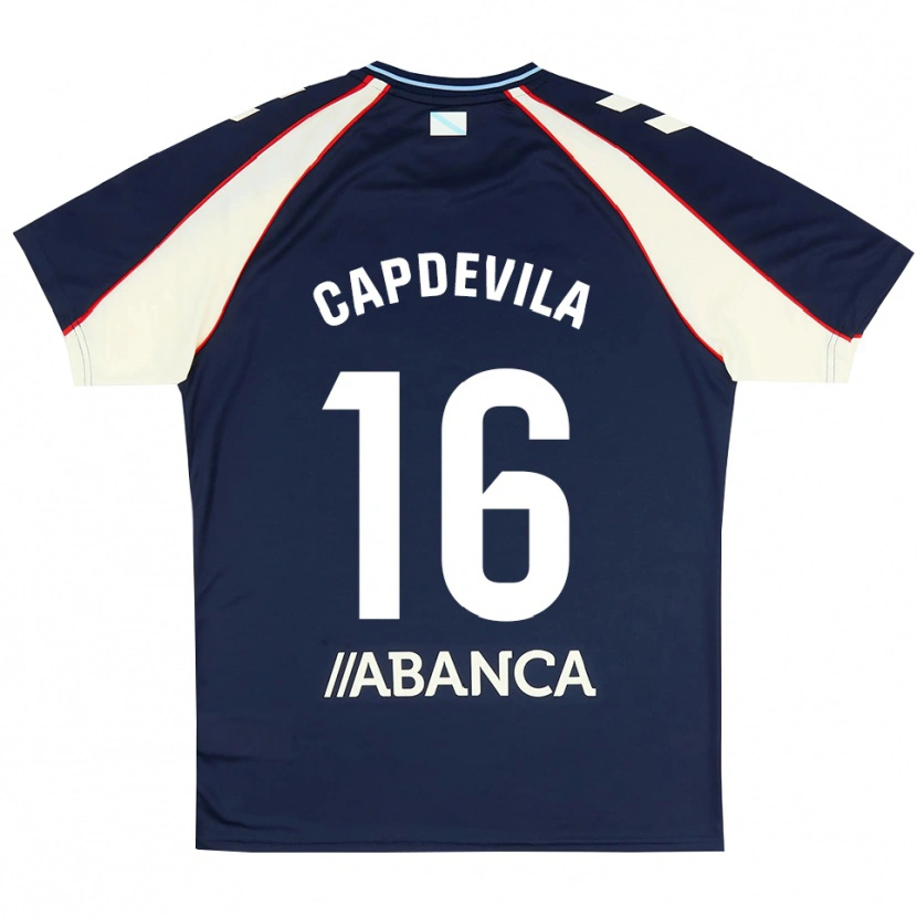 Danxen Mujer Camiseta Adrià Capdevila #16 Azul Real Rojo Blanco 2ª Equipación 2026/27 La Camisa México