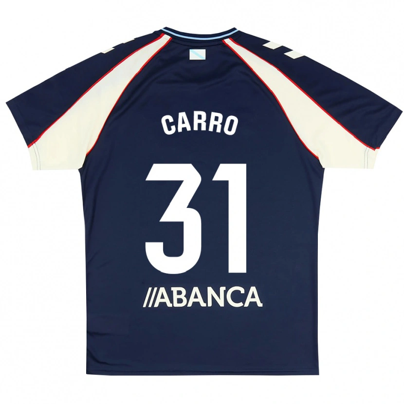 Danxen Mujer Camiseta Cristian Carro #31 Azul Real Rojo Blanco 2ª Equipación 2026/27 La Camisa México