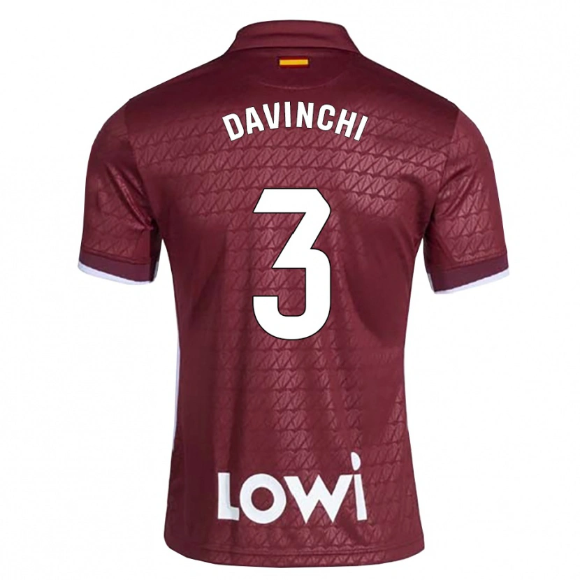 Danxen Mujer Camiseta David Cordón Mancha #3 Rojo Oscuro Blanco 2ª Equipación 2026/27 La Camisa México