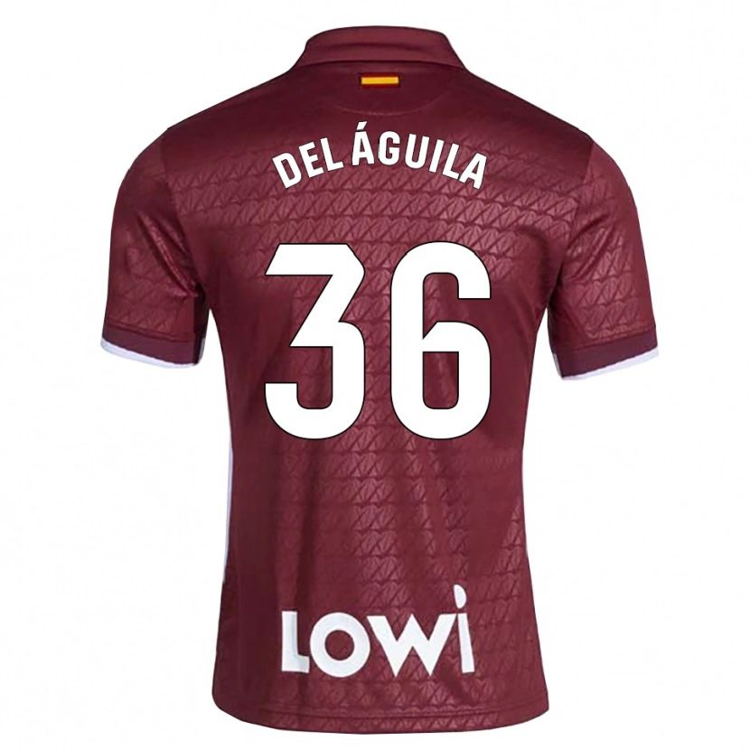 Danxen Mujer Camiseta Ángel Del Águila #36 Rojo Oscuro Blanco 2ª Equipación 2026/27 La Camisa México
