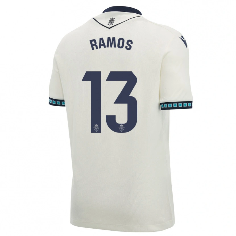 Danxen Mujer Camiseta Darío Ramos #13 Blanco Negro Azul Cielo Claro 2ª Equipación 2026/27 La Camisa México