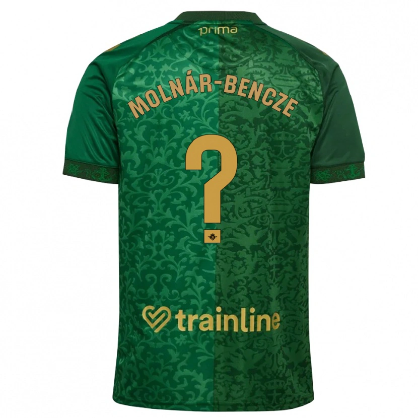 Danxen Mujer Camiseta Zsombor Molnár-Bencze #0 Verde Bosque Dorado Oscuro 2ª Equipación 2026/27 La Camisa México