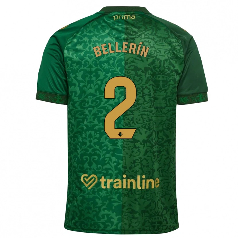 Danxen Mujer Camiseta Héctor Bellerín #2 Verde Bosque Dorado Oscuro 2ª Equipación 2026/27 La Camisa México