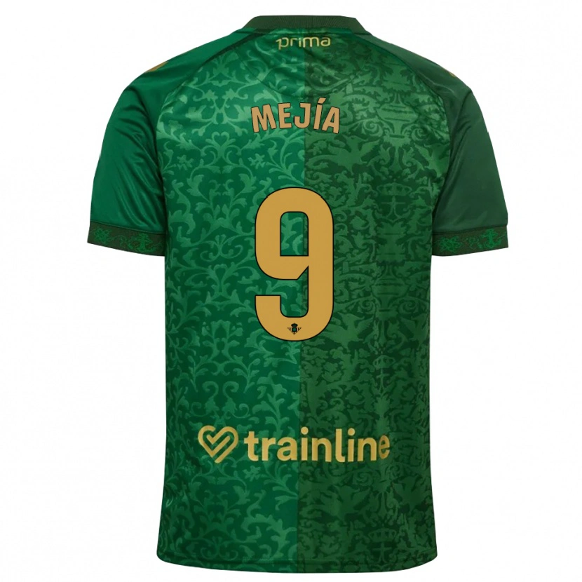 Danxen Mujer Camiseta José Mejía #9 Verde Bosque Dorado Oscuro 2ª Equipación 2026/27 La Camisa México