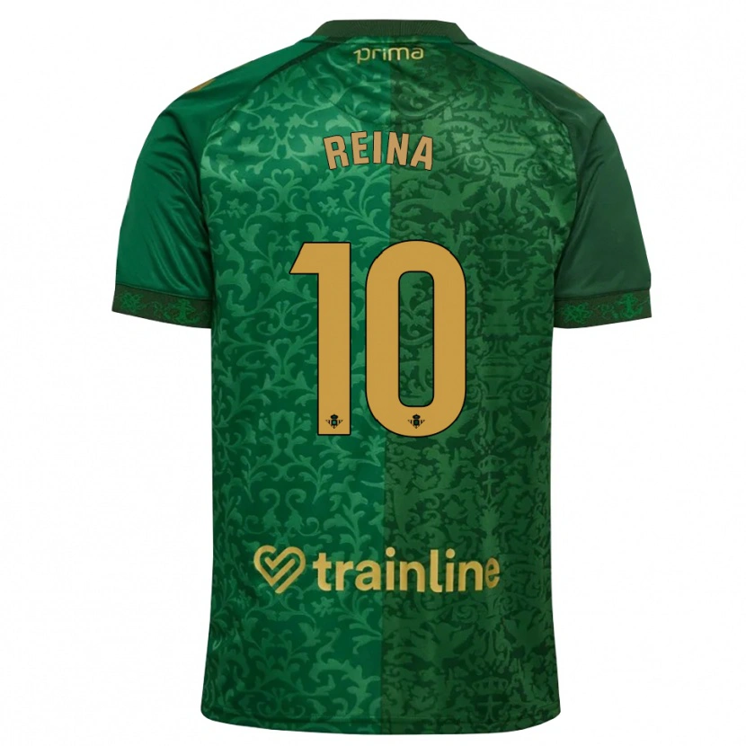 Danxen Mujer Camiseta Carlos Reina #10 Verde Bosque Dorado Oscuro 2ª Equipación 2026/27 La Camisa México