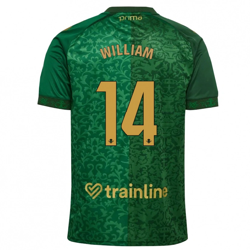 Danxen Mujer Camiseta William Carvalho #14 Verde Bosque Dorado Oscuro 2ª Equipación 2026/27 La Camisa México