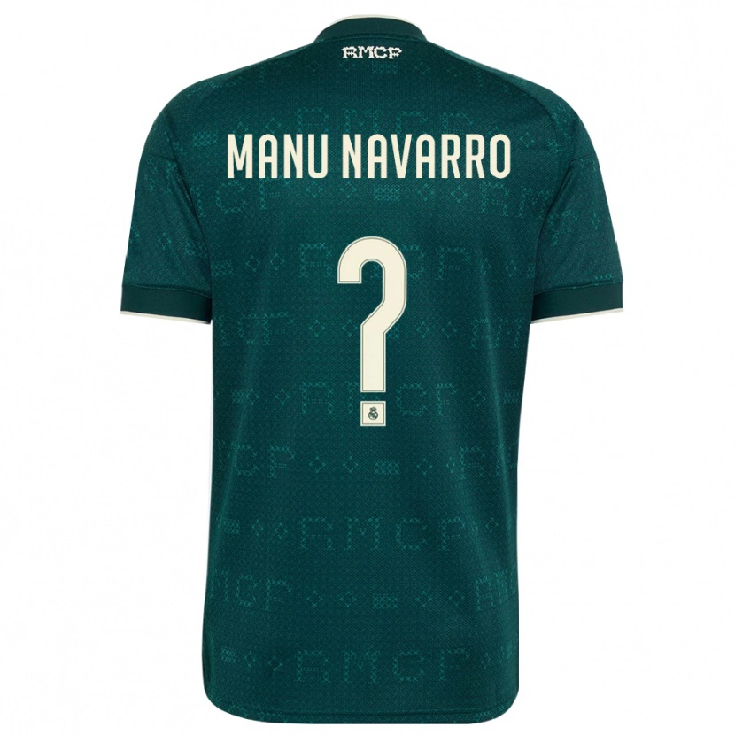 Danxen Mujer Camiseta Manu Navarro #0 Gris Pizarra Oscuro Blanco 2ª Equipación 2026/27 La Camisa México