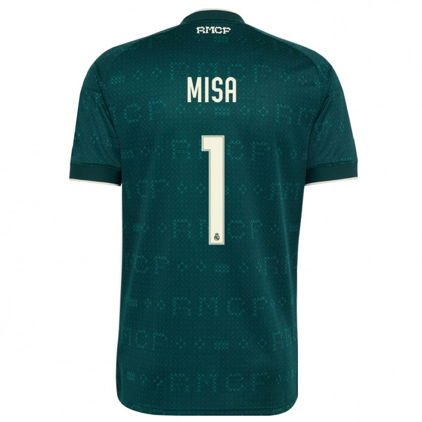 Danxen Mujer Camiseta Misa Rodríguez #1 Gris Pizarra Oscuro Blanco 2ª Equipación 2026/27 La Camisa México