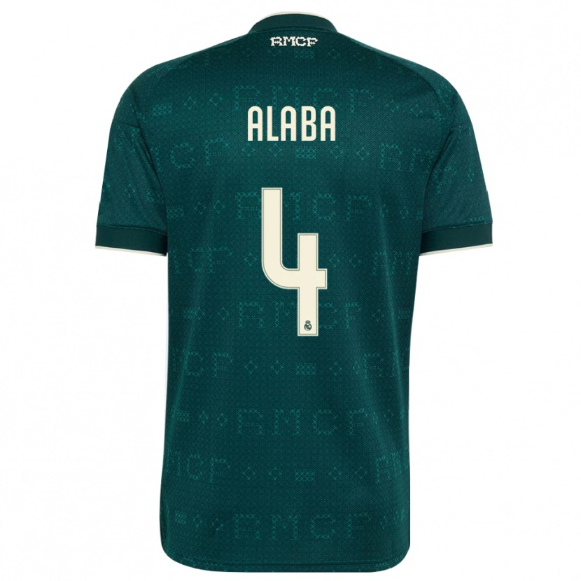 Danxen Mujer Camiseta David Alaba #4 Gris Pizarra Oscuro Blanco 2ª Equipación 2026/27 La Camisa México