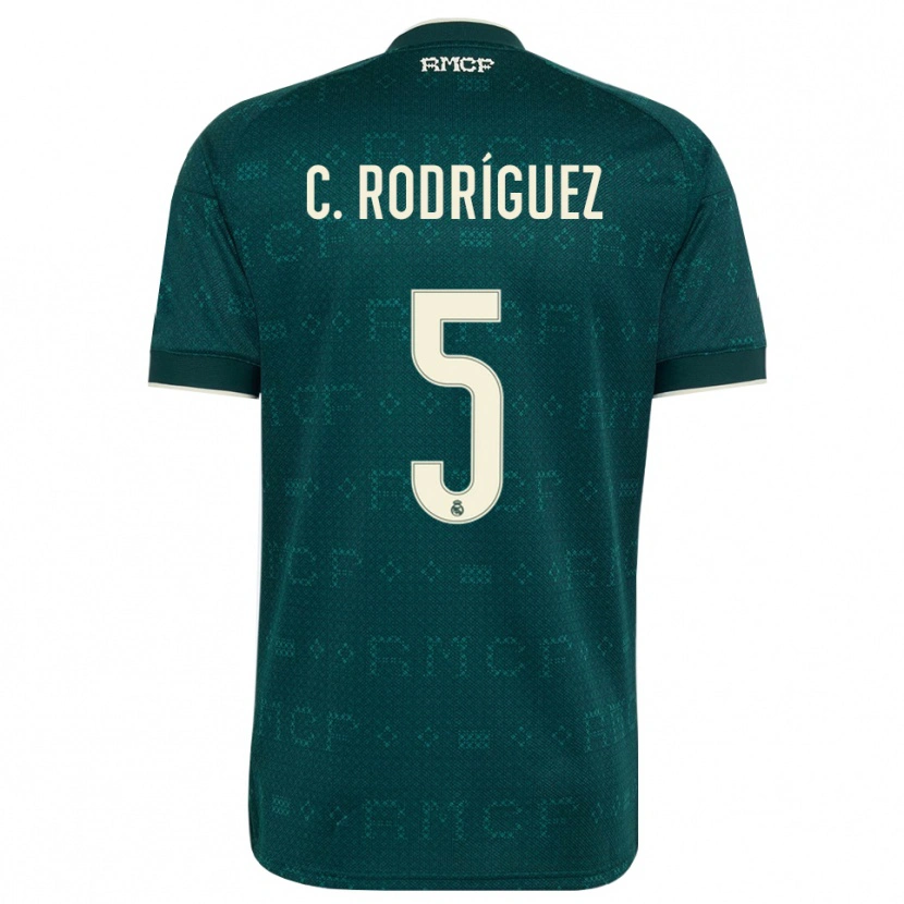 Danxen Mujer Camiseta Carlos Rodríguez #5 Gris Pizarra Oscuro Blanco 2ª Equipación 2026/27 La Camisa México