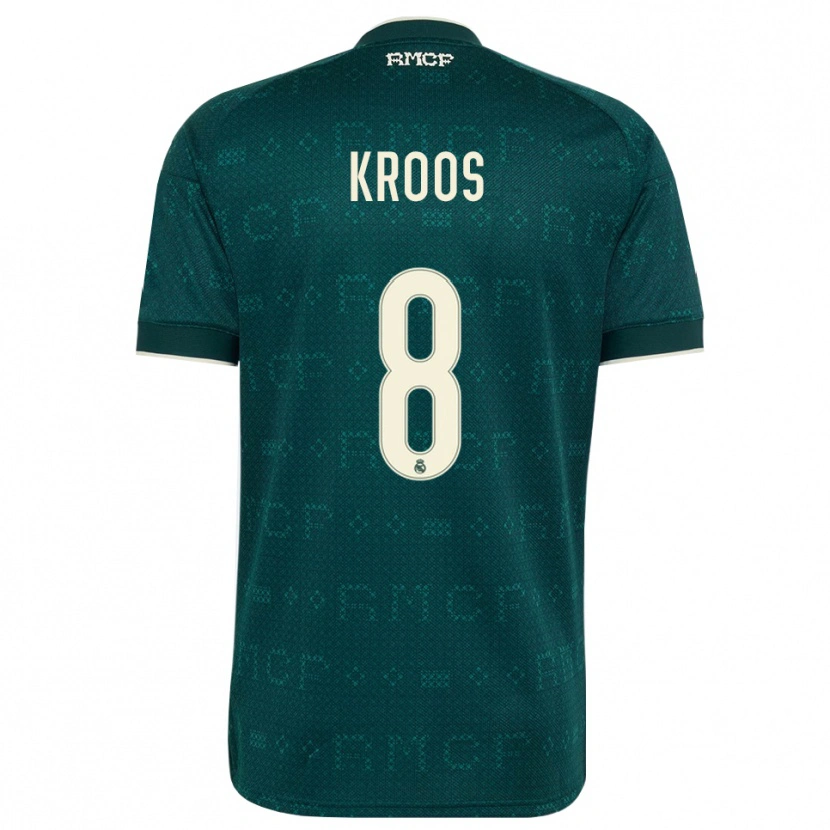 Danxen Mujer Camiseta Toni Kroos #8 Gris Pizarra Oscuro Blanco 2ª Equipación 2026/27 La Camisa México