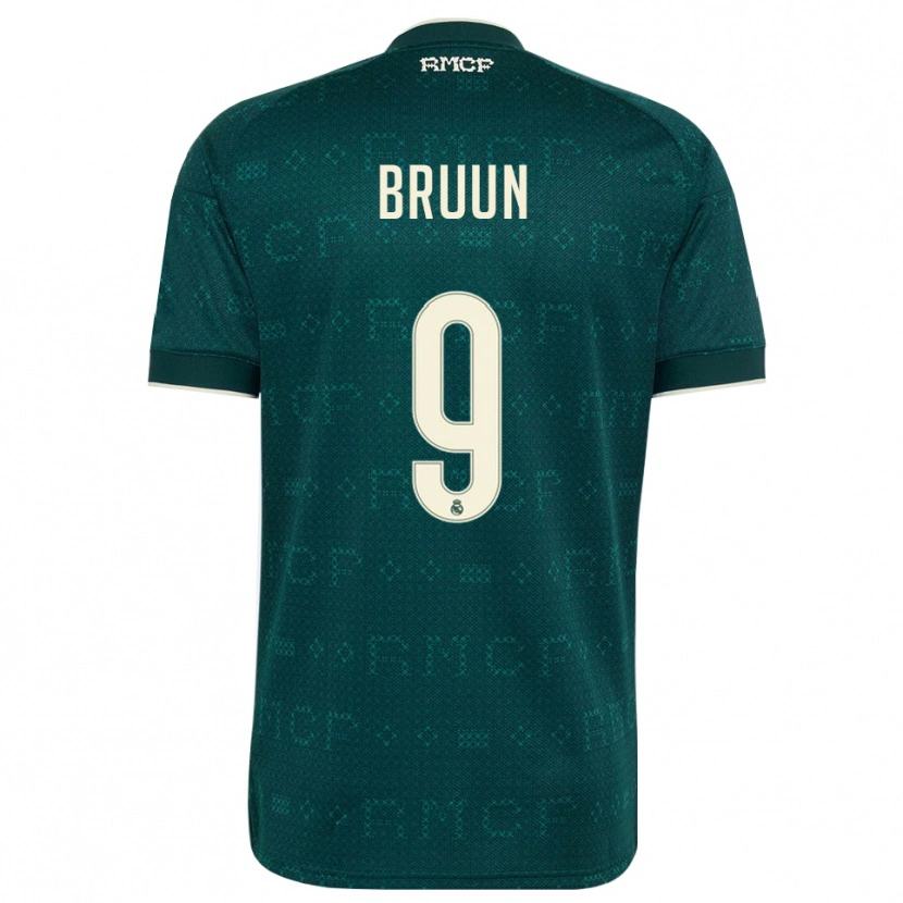 Danxen Mujer Camiseta Signe Bruun #9 Gris Pizarra Oscuro Blanco 2ª Equipación 2026/27 La Camisa México