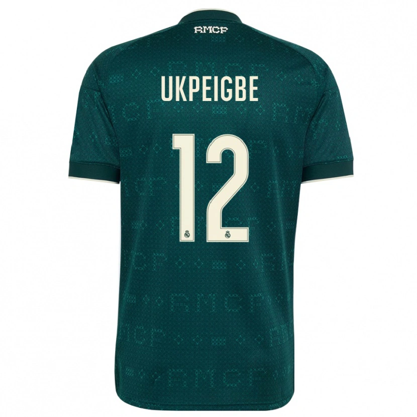 Danxen Mujer Camiseta Melvin Ukpeigbe #12 Gris Pizarra Oscuro Blanco 2ª Equipación 2026/27 La Camisa México