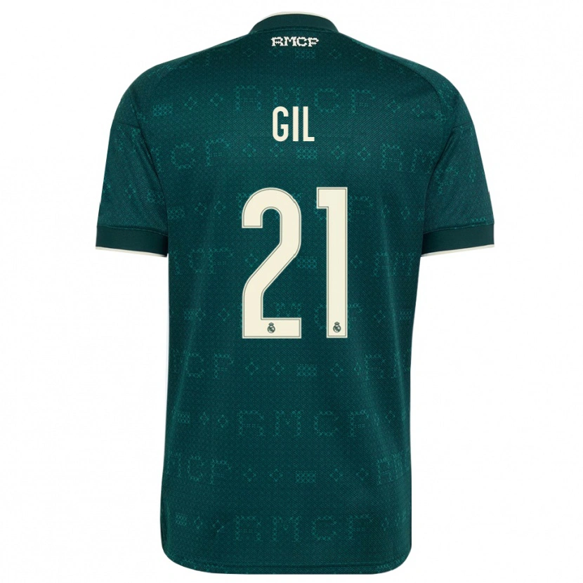 Danxen Mujer Camiseta Iker Gil #21 Gris Pizarra Oscuro Blanco 2ª Equipación 2026/27 La Camisa México