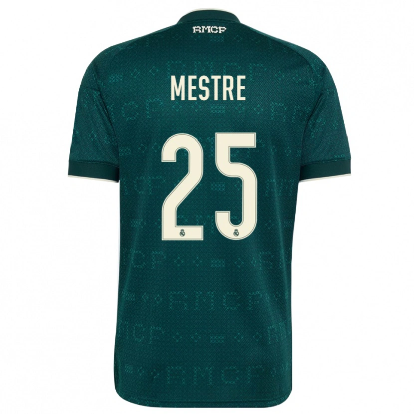 Danxen Mujer Camiseta Sergio Mestre #25 Gris Pizarra Oscuro Blanco 2ª Equipación 2026/27 La Camisa México