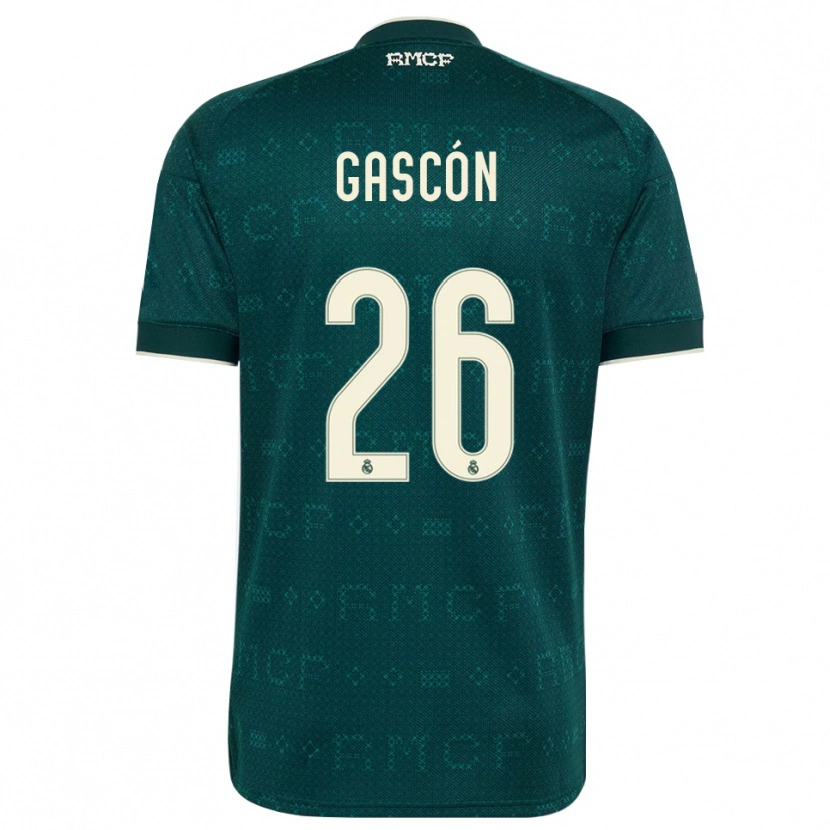 Danxen Mujer Camiseta Ignacio Gascón #26 Gris Pizarra Oscuro Blanco 2ª Equipación 2026/27 La Camisa México