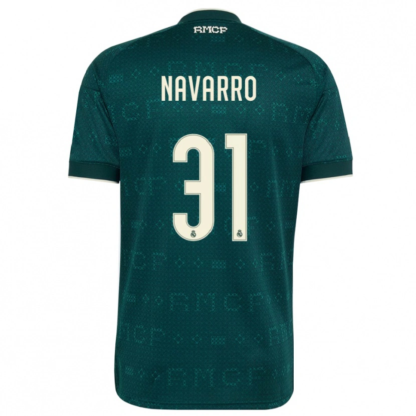 Danxen Mujer Camiseta Javi Navarro #31 Gris Pizarra Oscuro Blanco 2ª Equipación 2026/27 La Camisa México
