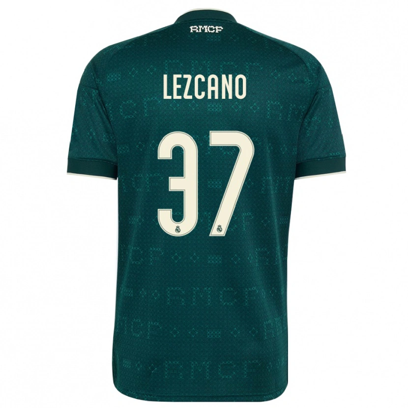 Danxen Mujer Camiseta Álvaro Lezcano #37 Gris Pizarra Oscuro Blanco 2ª Equipación 2026/27 La Camisa México