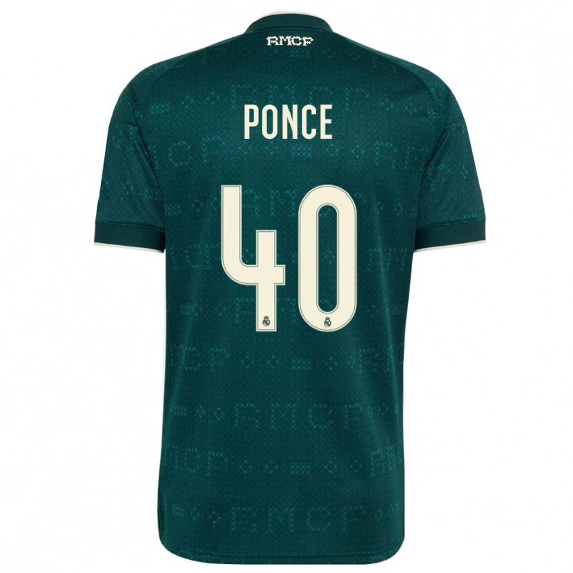Danxen Mujer Camiseta Guille Ponce #40 Gris Pizarra Oscuro Blanco 2ª Equipación 2026/27 La Camisa México