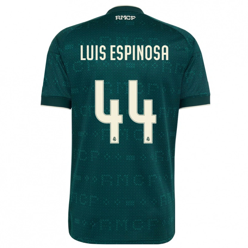 Danxen Mujer Camiseta José Luis Espinosa #44 Gris Pizarra Oscuro Blanco 2ª Equipación 2026/27 La Camisa México