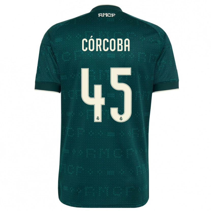Danxen Mujer Camiseta Andrés Córcoba #45 Gris Pizarra Oscuro Blanco 2ª Equipación 2026/27 La Camisa México