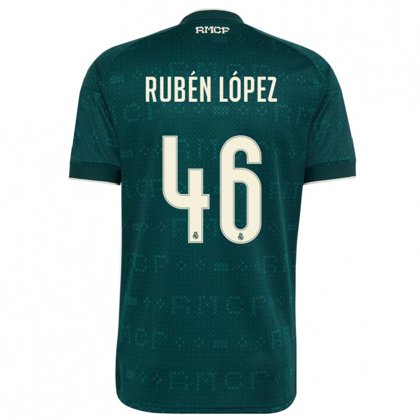 Danxen Mujer Camiseta Rubén López #46 Gris Pizarra Oscuro Blanco 2ª Equipación 2026/27 La Camisa México