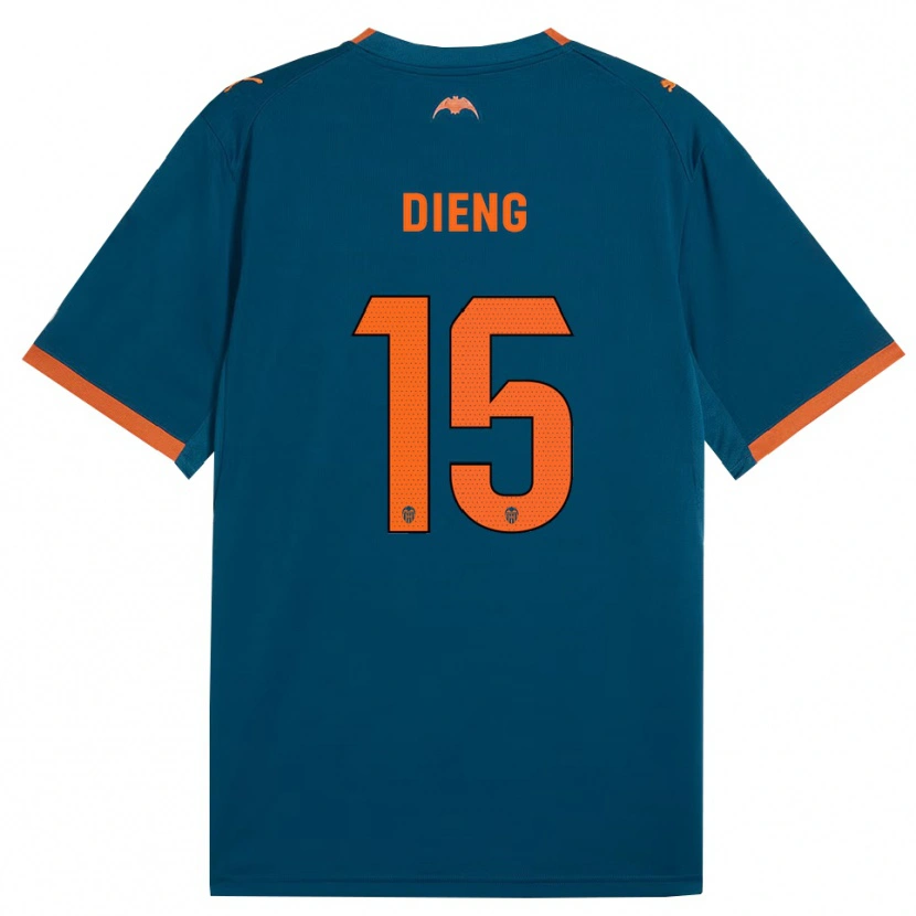 Danxen Mujer Camiseta Aliou Dieng #15 Azul Acero Naranja 2ª Equipación 2026/27 La Camisa México