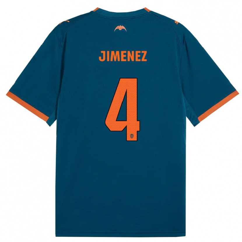 Danxen Mujer Camiseta Maria Jimenez #4 Azul Acero Naranja 2ª Equipación 2026/27 La Camisa México
