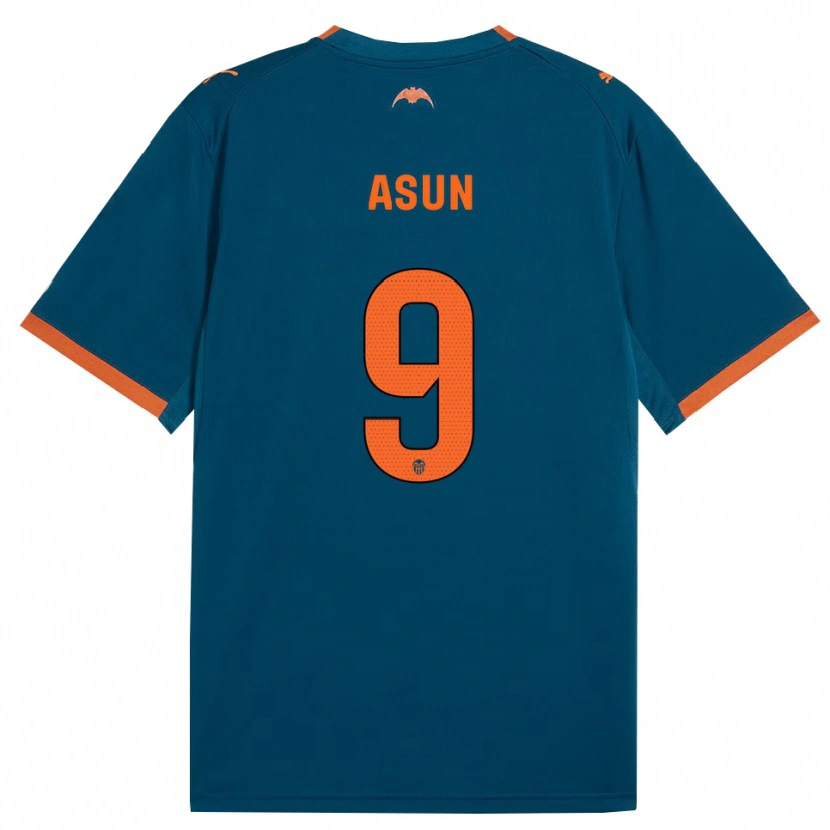 Danxen Mujer Camiseta Asun #9 Azul Acero Naranja 2ª Equipación 2026/27 La Camisa México