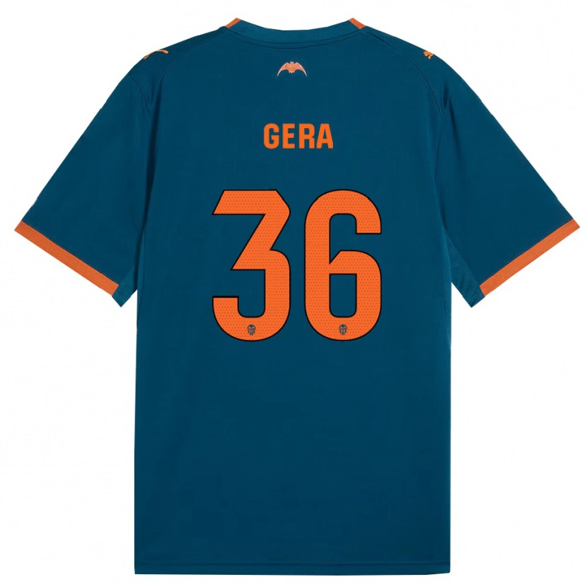 Danxen Mujer Camiseta Alin Gera #36 Azul Acero Naranja 2ª Equipación 2026/27 La Camisa México