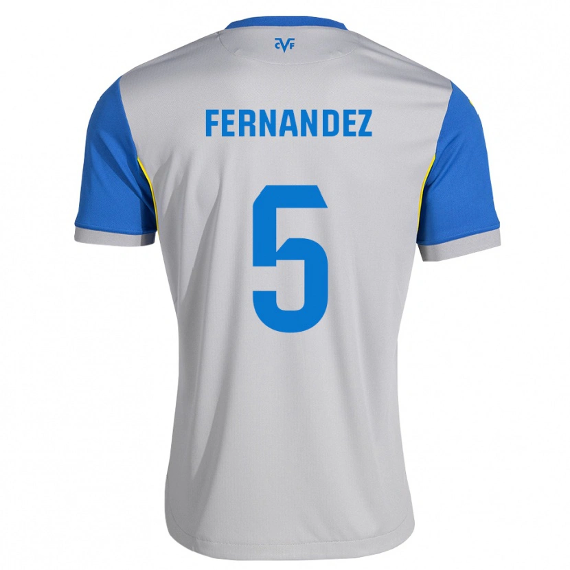 Danxen Mujer Camiseta Álvaro Fernández #5 Azul Lanzador Gris 2ª Equipación 2026/27 La Camisa México