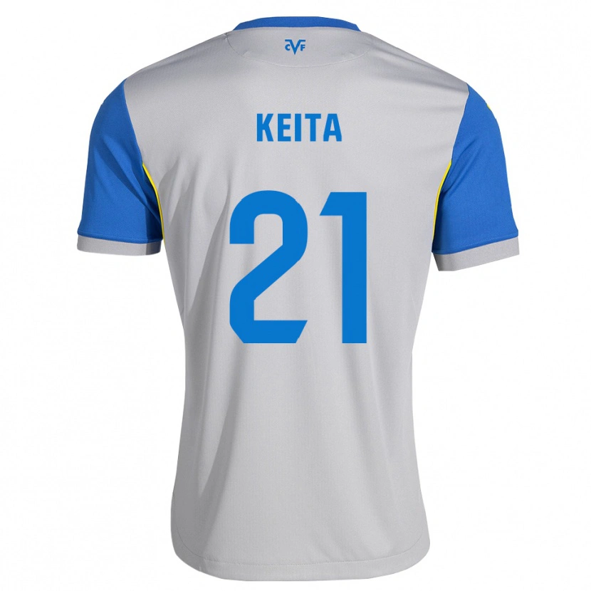 Danxen Mujer Camiseta Manfa Keita #21 Azul Lanzador Gris 2ª Equipación 2026/27 La Camisa México