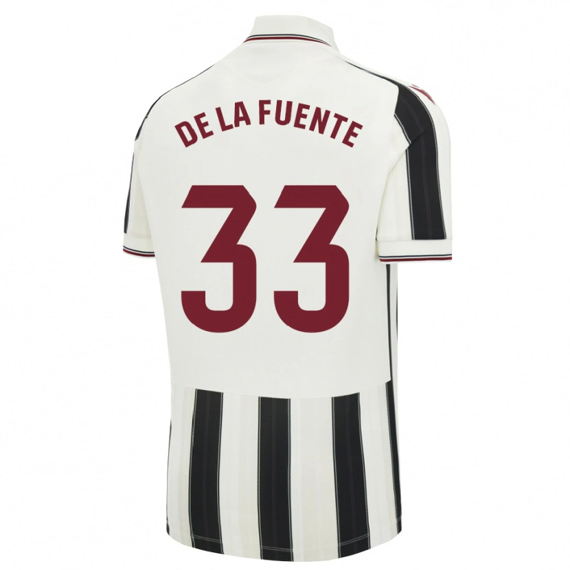 Danxen Mujer Camiseta Alba De La Fuente #33 Negro Blanco Rojo 2ª Equipación 2026/27 La Camisa México