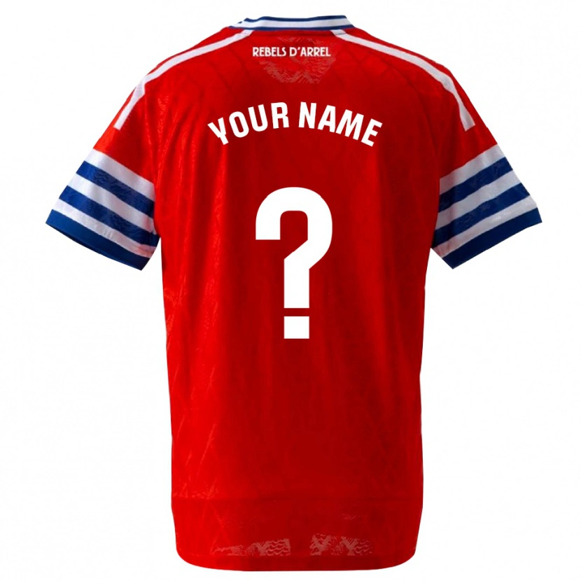Danxen Mujer Camiseta Su Nombre #0 Azul Real Rojo 2ª Equipación 2026/27 La Camisa México