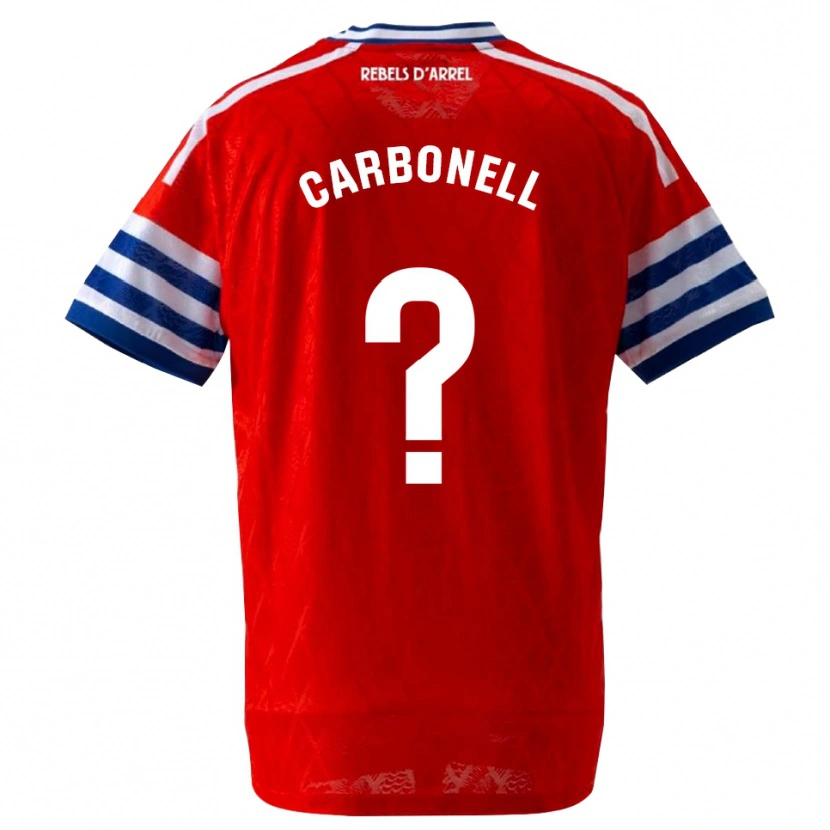 Danxen Mujer Camiseta Ethan Carbonell #0 Azul Real Rojo 2ª Equipación 2026/27 La Camisa México