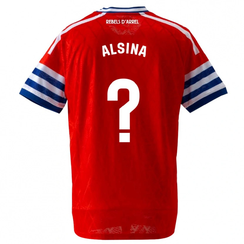 Danxen Mujer Camiseta Joel Alsina #0 Azul Real Rojo 2ª Equipación 2026/27 La Camisa México