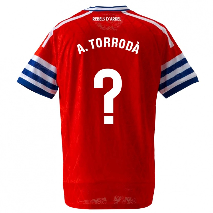 Danxen Mujer Camiseta Anna Torrodà Ricard #0 Azul Real Rojo 2ª Equipación 2026/27 La Camisa México