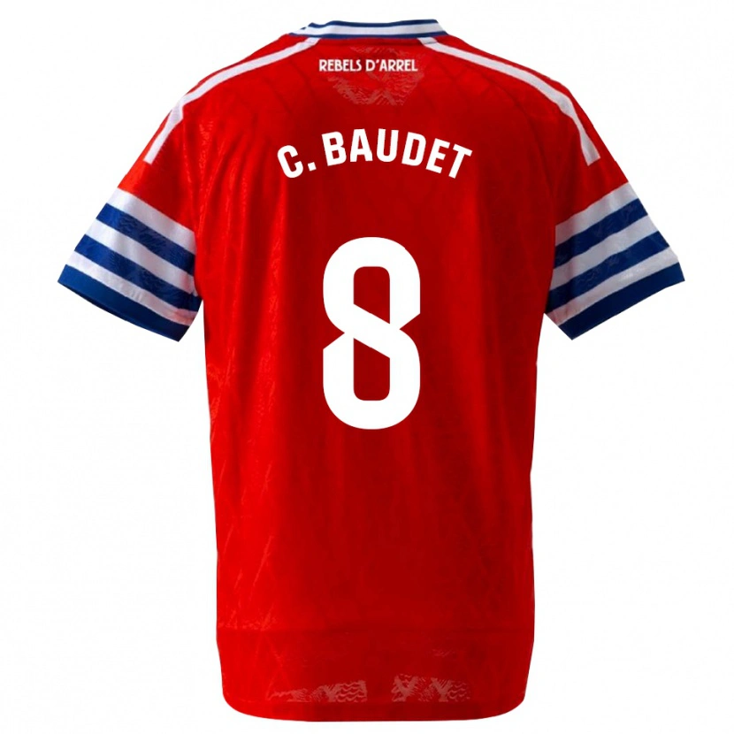 Danxen Mujer Camiseta Cristina Baudet Lucena #8 Azul Real Rojo 2ª Equipación 2026/27 La Camisa México