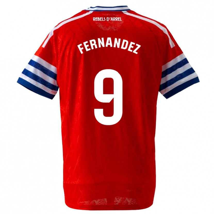 Danxen Mujer Camiseta Roberto Fernández #9 Azul Real Rojo 2ª Equipación 2026/27 La Camisa México