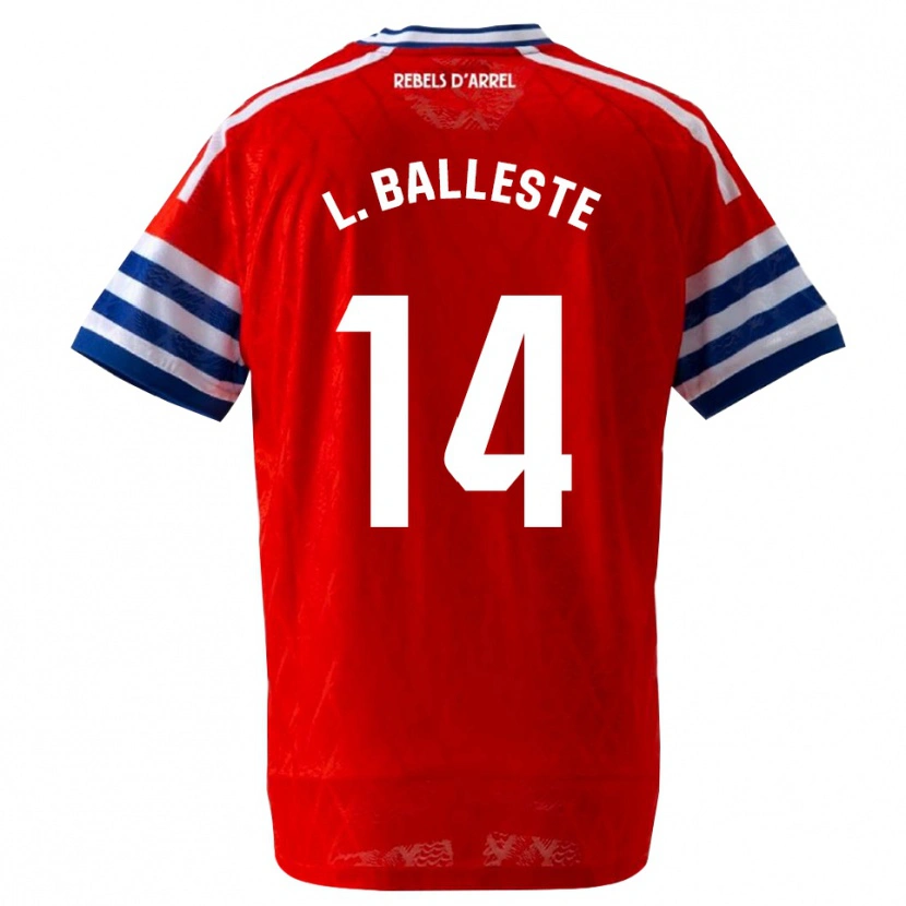 Danxen Mujer Camiseta Laia Balleste Sciora #14 Azul Real Rojo 2ª Equipación 2026/27 La Camisa México
