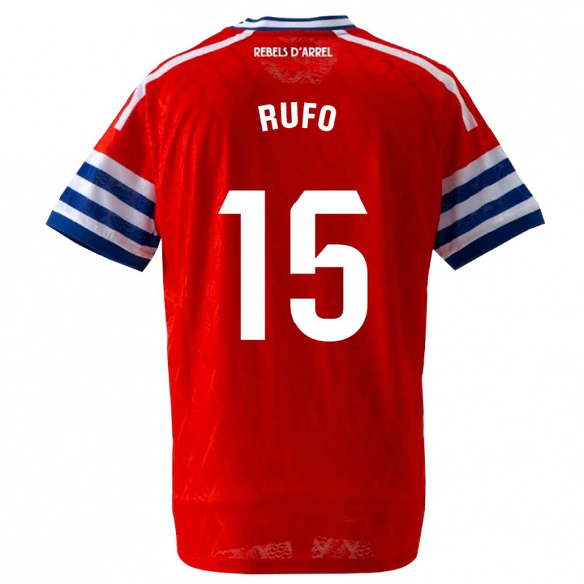 Danxen Mujer Camiseta Xavi Rufo #15 Azul Real Rojo 2ª Equipación 2026/27 La Camisa México