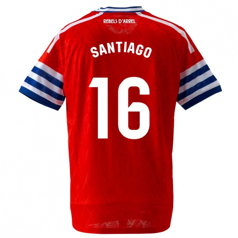 Danxen Mujer Camiseta Alejandro Santiago #16 Azul Real Rojo 2ª Equipación 2026/27 La Camisa México