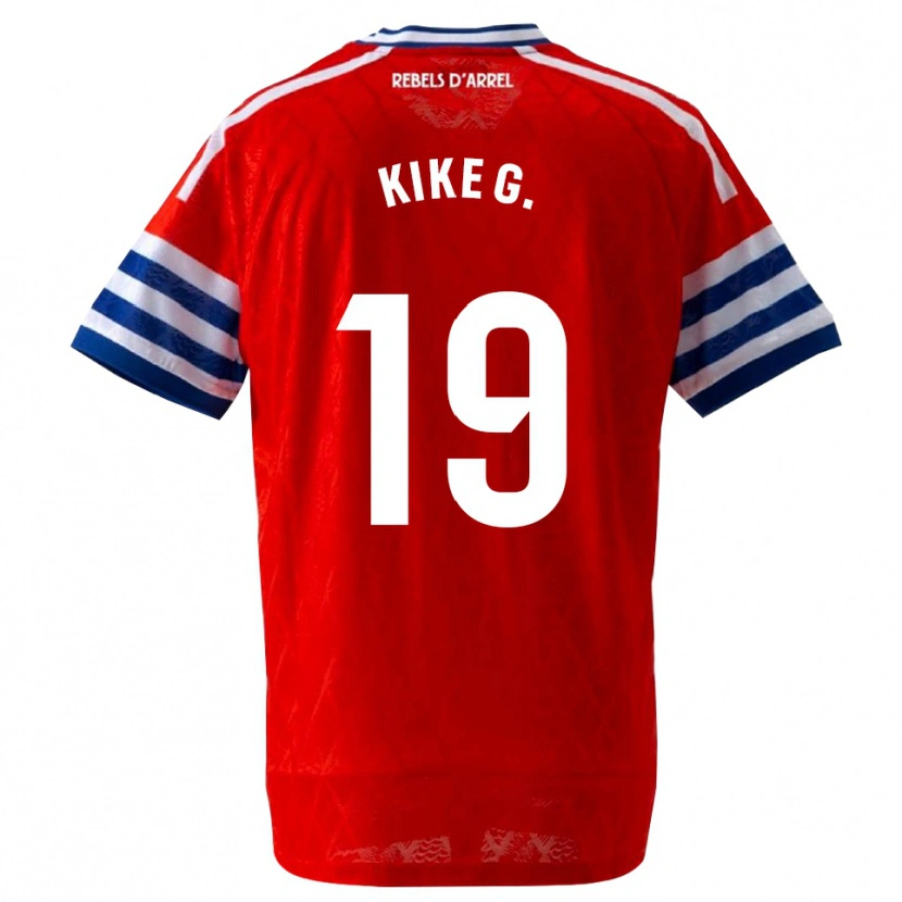 Danxen Mujer Camiseta Kike García #19 Azul Real Rojo 2ª Equipación 2026/27 La Camisa México