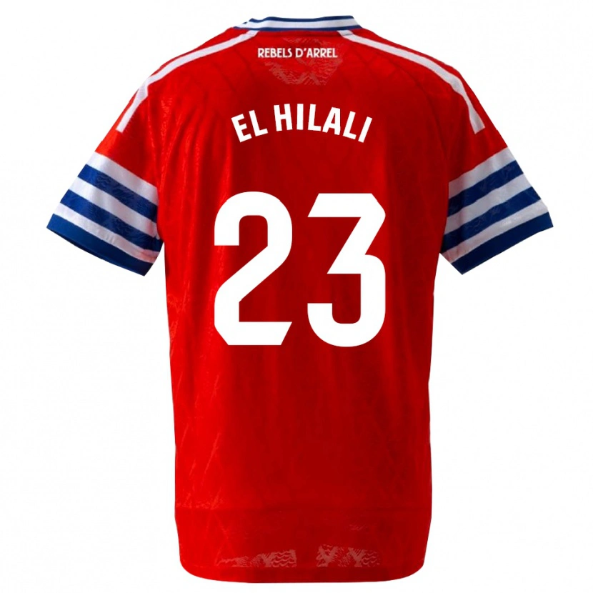 Danxen Mujer Camiseta Omar El Hilali #23 Azul Real Rojo 2ª Equipación 2026/27 La Camisa México