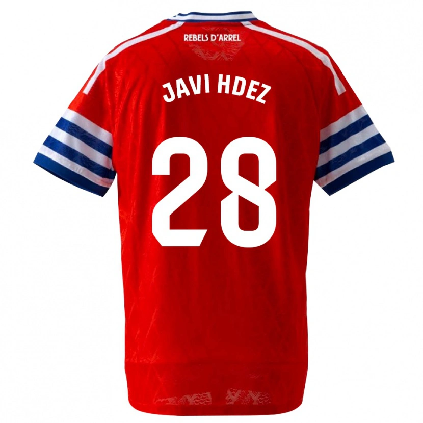 Danxen Mujer Camiseta Javi Hernández #28 Azul Real Rojo 2ª Equipación 2026/27 La Camisa México
