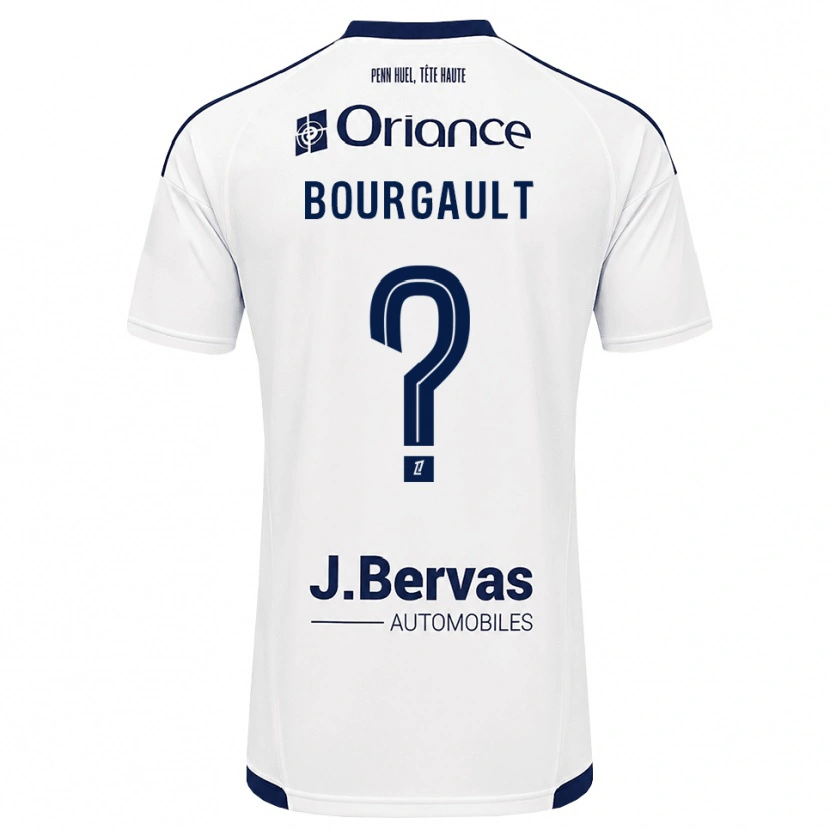 Danxen Mujer Camiseta Justin Bourgault #0 Azul Marino Blanco 2ª Equipación 2026/27 La Camisa México