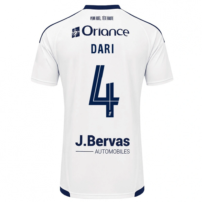 Danxen Mujer Camiseta Achraf Dari #4 Azul Marino Blanco 2ª Equipación 2026/27 La Camisa México